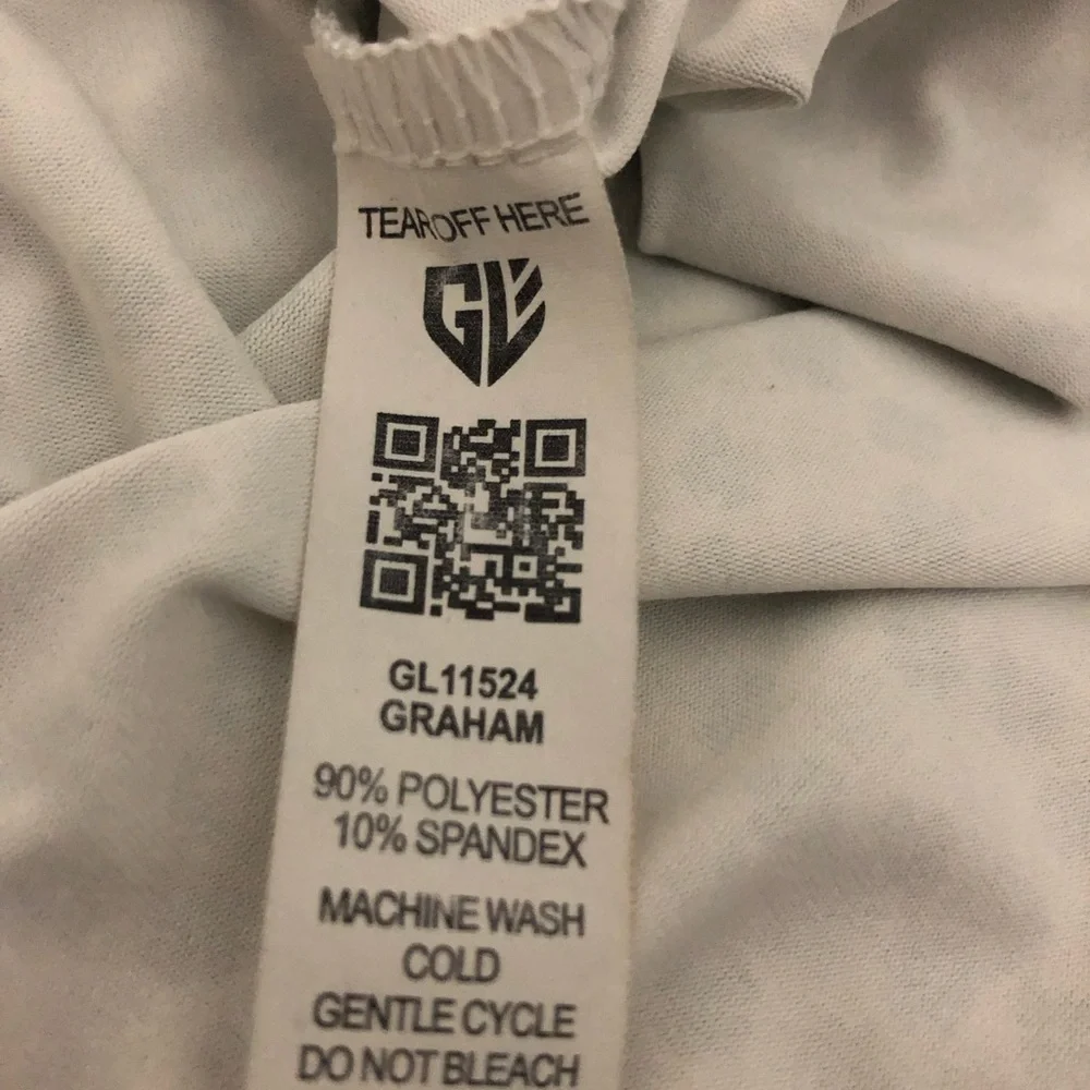 Robert Graham Men’s 2XL Gray Golf Polo Shirt with Geometric Pattern